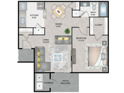 One Bedroom One Bathroom 659 sqft