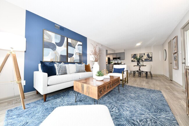 Living Room + Dining Room - Preston Apartment Homes