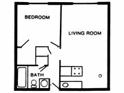 1BR/1BA