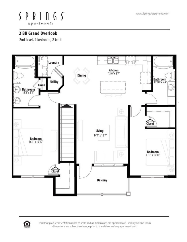 Floor Plan - 2 BR Grand Overlook