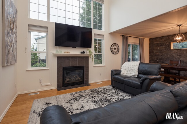 Nice den area with gas fireplace - 11050 Solitude Cir