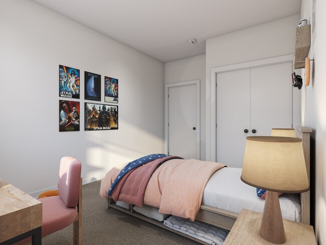3BR, 2BA 2nd fl. - 1,110SF - Second Bedroom