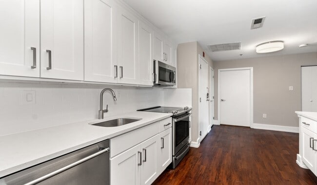 Open floorplans with wood flooring throughout