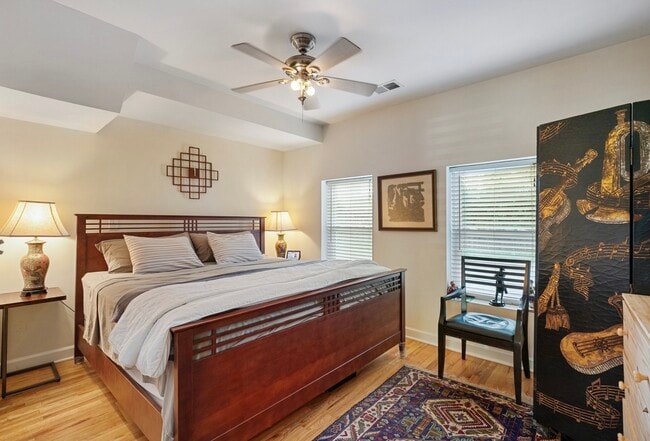 Master bedroom staged - 2554 W Rosemont Ave Unit G