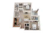 2x2- View at Legacy Oaks Apartments in Knightdale North Carolina NC Near Raleigh