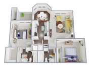 2 Bedroom, 2 Bathroom