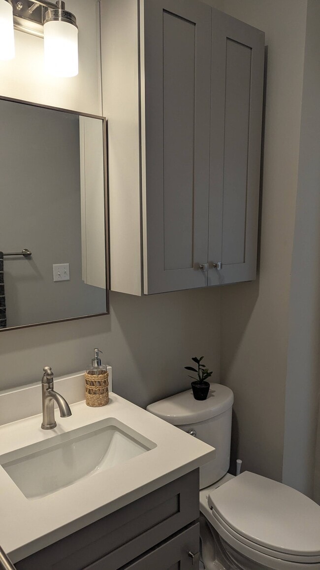 Full bathroom - soft close doors; extra linen storage - 4216 Mercier St Unit 1st Floor