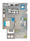 Fairfield | 1-Bedroom Floorplan