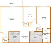 2BR/1BA