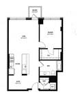 1 BR, 1 BTH floor plan 1225 Old Town