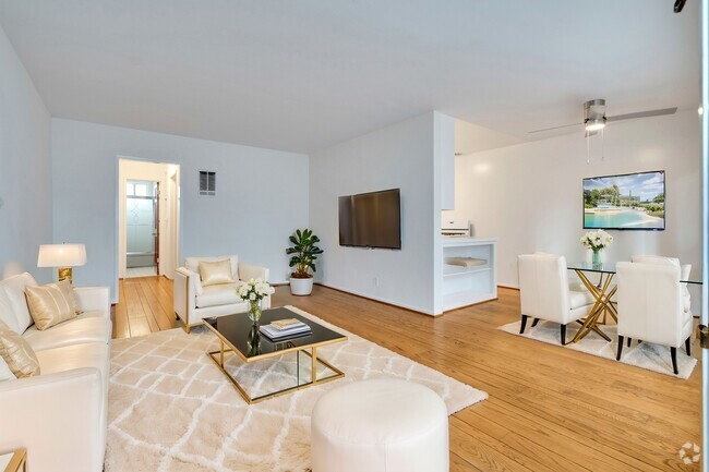 Staged living room and dining room - 218 Gale Properties Rental