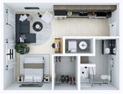 4th & 5th 0 ADA Studio Floor plan