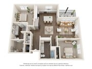 The Osprey | 2 Bed + 2 Bath Apartment | 1,274 SF