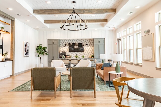 Sala de estar para residentes con cafetería