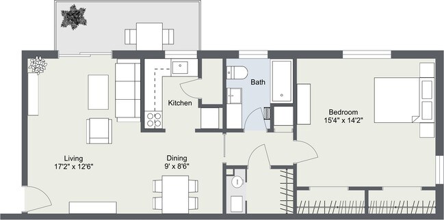 X1A Style 1 Bedroom Apartment