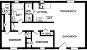 2BR/1.5BA