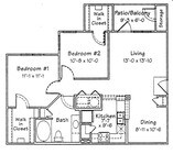 2BR/1BA