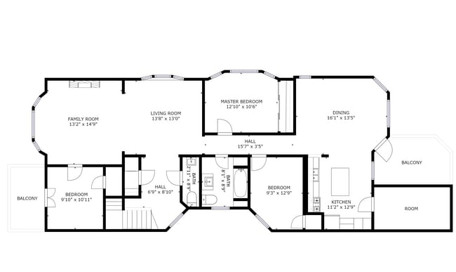 Dimensiones y distribución - 509 W Briar Plz Unidad 2nd Floor