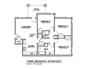 3 Bedroom, 1.5 Bath, 1st floor