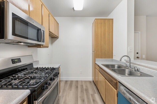 1 dormitorio, 1 baño - 680 pies cuadrados - Cocina