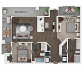 B3 | Two Bedroom Floor Plan