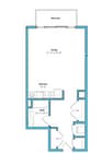 Studio (628 SF)