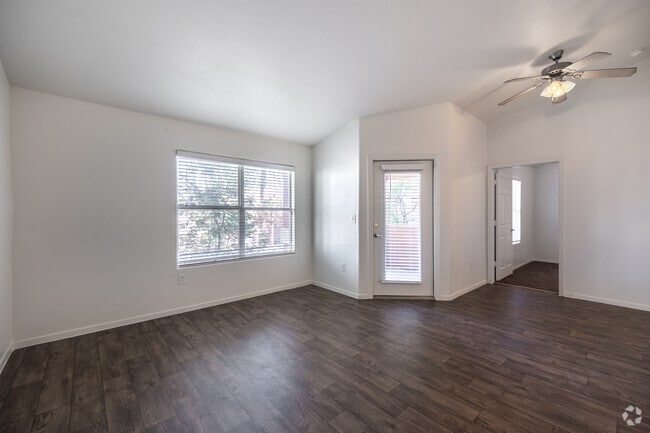 2BR, 2BA - 928SF - Living Room - Pecos Creek Blue