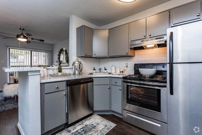 1HAB, 1BA - 577 ft² - Cocina - 5 Fifty Apartments