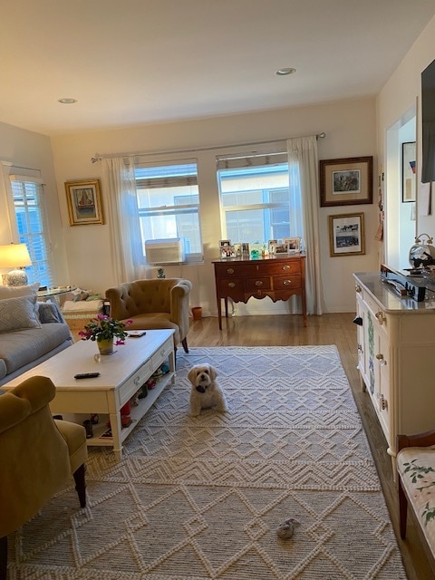 Living room south facing Furniture not incldued - 844 12th St Unit 4
