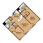 B2 | 2 Bed | 2 Bath floor plan 333 Central