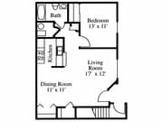 One Bedroom Enclosed