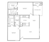 Two Bedroom Two Bath (873 SF)