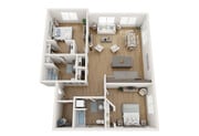 Two Bedroom A floor plan Prose Hayden Island