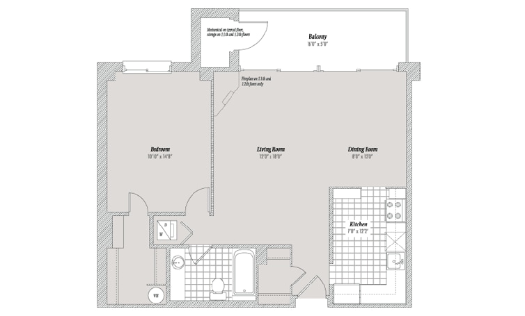Floorplan and layout - 2230 George C Marshall Dr (Falls Church, VA)