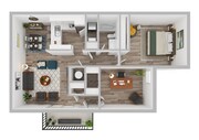 1 Bedroom | 1 Bath | 850 SF