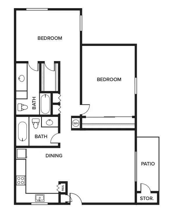 Floor Plan - 2x2