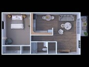 1 bed 1 bath | 625 sq ft | Ashford