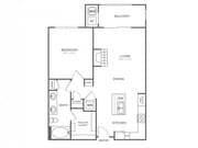 1 Bedroom 1 Bath (785 SF)