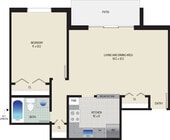 1 BR/ 1 BA (Style B1) | 610 sq. ft.