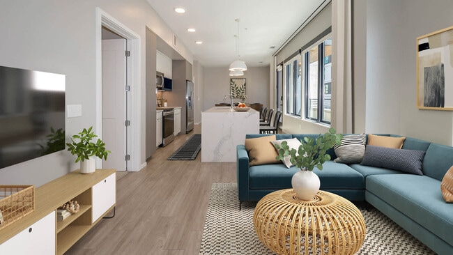 Living Room with Hard Surface Flooring