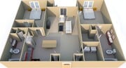 2 Bedroom Floor Plan