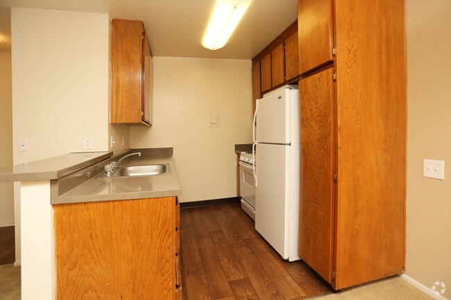 Studio: Kitchen - Charter Oaks Apartments