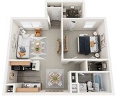One Bedroom/One Bathroom 644 sqft