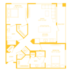 B8 | 2x2 | 1105 sq ft