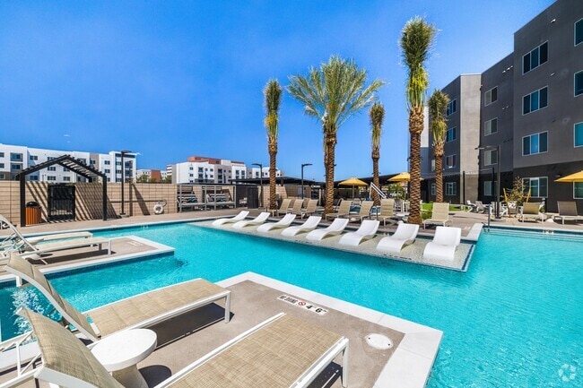Heated Swimming Pool with Cabanas and Spa