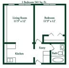 1BR/1BA