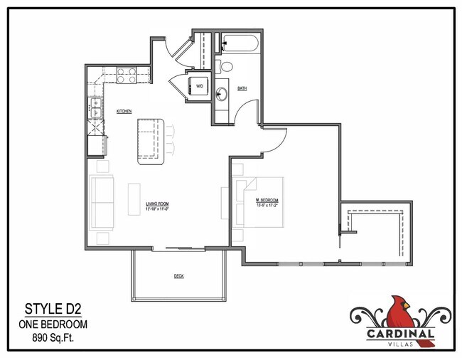 Photo - Spacious 1-Bedroom/1-Bath, available Mid June 2026! Unidad 30-203