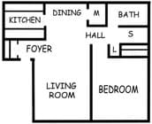 1BR/1BA