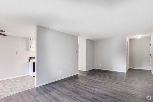 212 Building - 2BR, 1BA - 926SF - Living Room, Dining and Kitchen