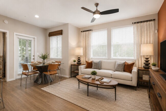 Step into Highland Groves at Morrison Ranch, where modern design meets cozy living. This bright, airy space features a spacious living area and a stylish dining nook that’s perfect for gatherings. Explore your new home today!